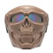 Full Face Skull Motorcycle Mask with Colored Goggles Tactical Windproof Protection