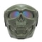 Full Face Skull Motorcycle Mask with Colored Goggles Tactical Windproof Protection