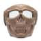 Full Face Skull Motorcycle Mask with Colored Goggles Tactical Windproof Protection