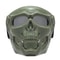 Full Face Skull Motorcycle Mask with Colored Goggles Tactical Windproof Protection