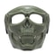 Full Face Skull Motorcycle Mask with Colored Goggles Tactical Windproof Protection