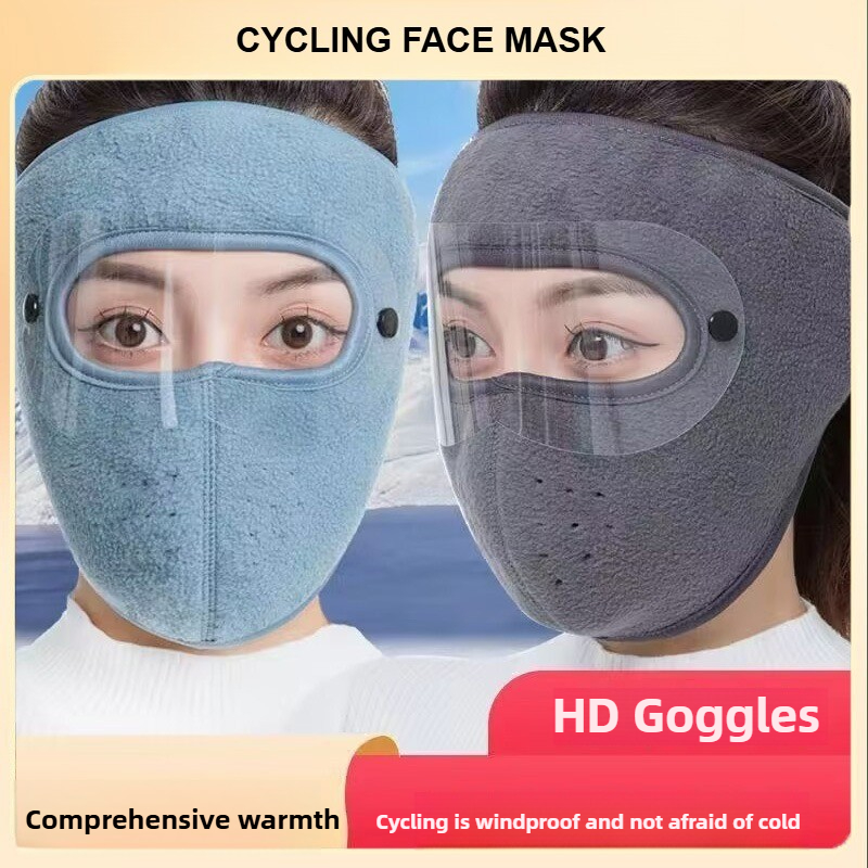 Winter Ski Face Mask With Goggles For Cold Weather Cycling 1