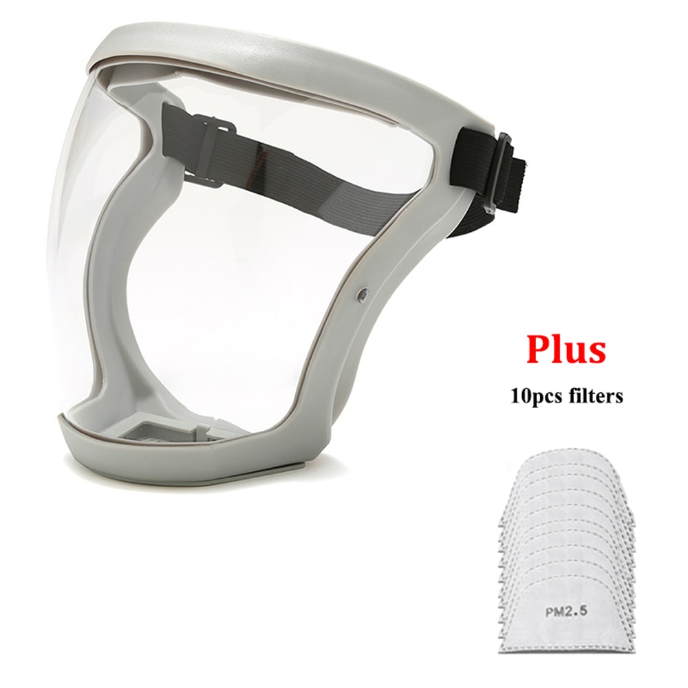 Premium Full Face Shield Safety Mask With Anti Fog Face Cover Oil Proof Protection 9