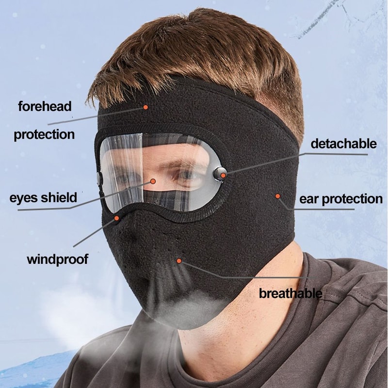 Premium Full Face Mask With Windproof Skiing Anti Fog Goggles 1