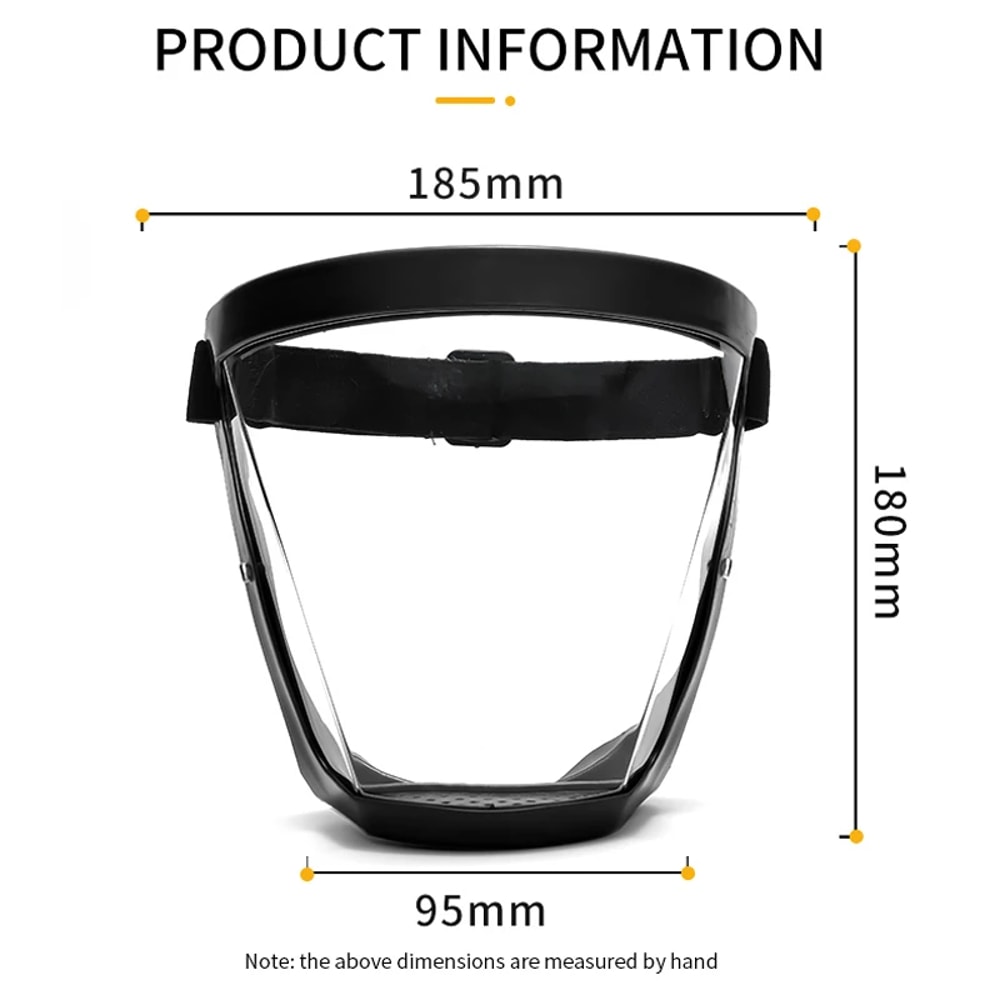 Reusable Full Face Shield Mask For Home Work Anti Fog Dustproof Protection 5