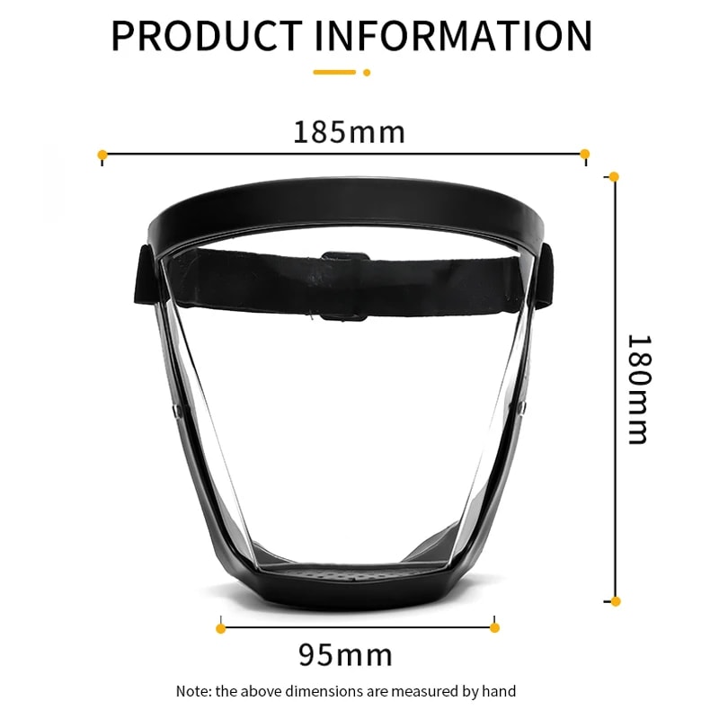 Reusable Full Face Shield Mask For Home Work Anti Fog Dustproof Protection 5