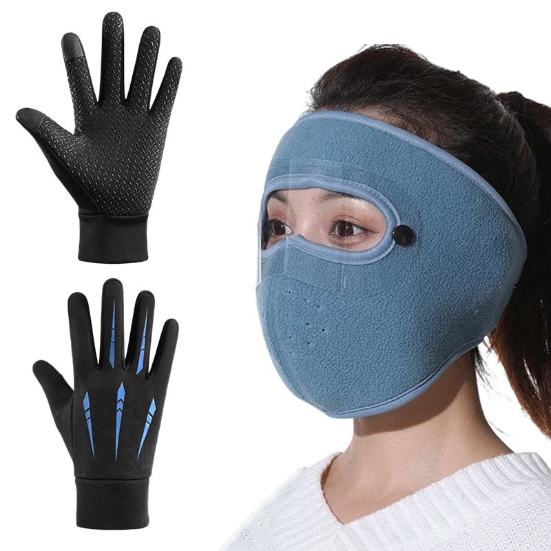 Winter Cycling Ski Full Face Mask With Anti Fog Eye Shield 7
