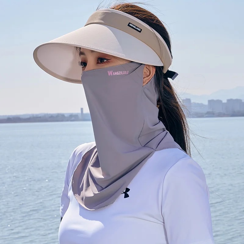 Ice Silk UV Protection Face Mask For Men Women Breathable Summer Cycling Shield 1