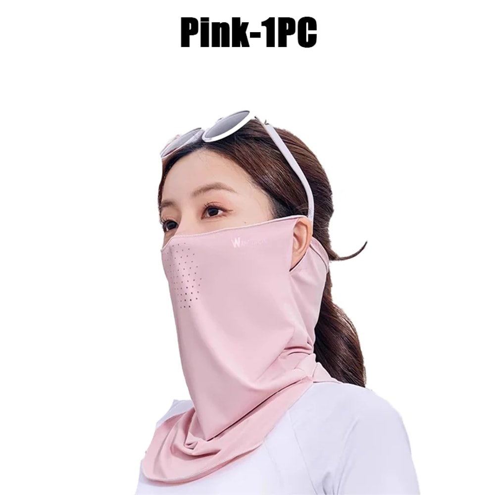 Ice Silk UV Protection Face Mask For Men Women Breathable Summer Cycling Shield 7