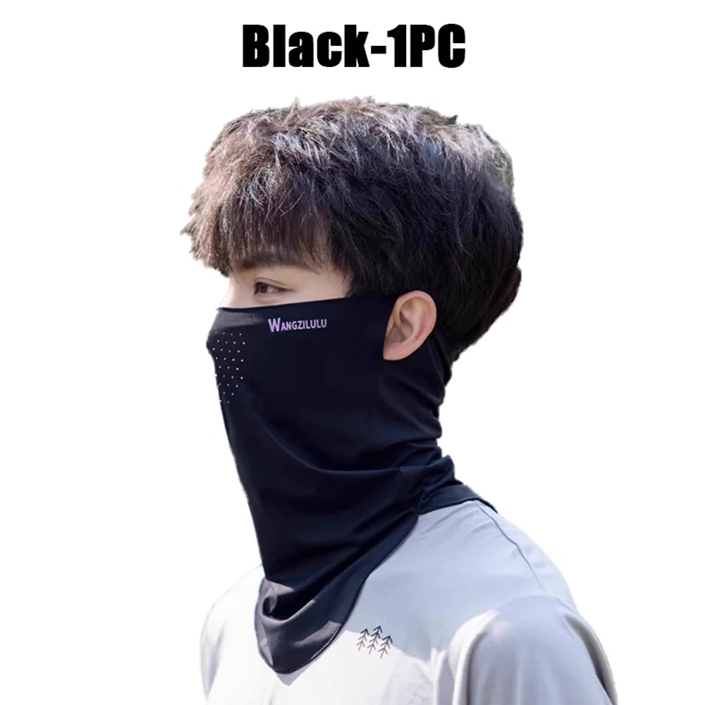 Ice Silk UV Protection Face Mask For Men Women Breathable Summer Cycling Shield 8