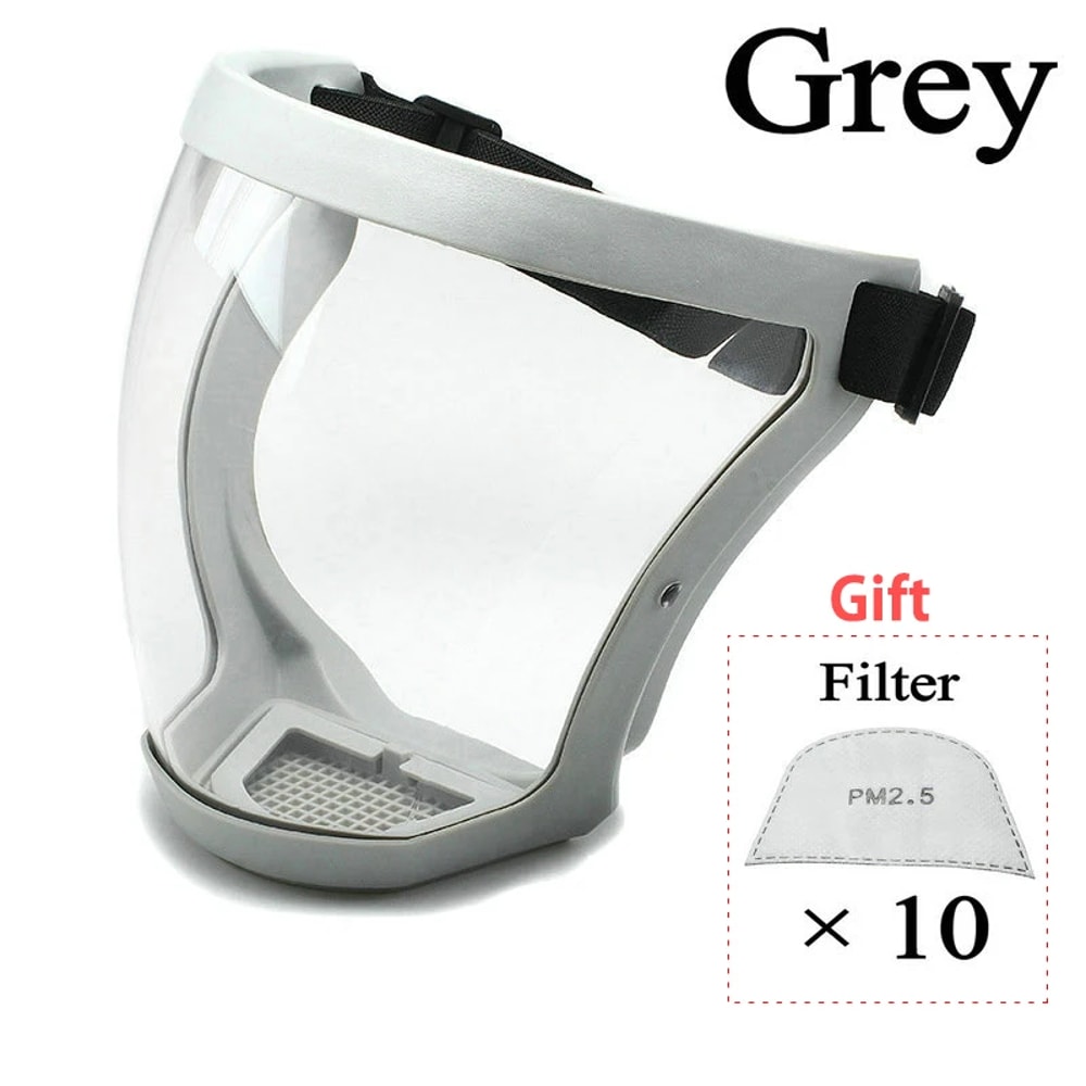 Premium Transparent Full Face Shield Protective Mask with Anti Fog & Splash Proof Design