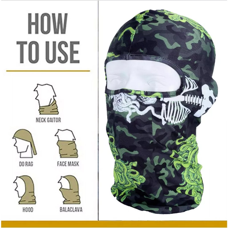 Outdoor Sports Balaclava with UV Protection Face Mask for Cycling & Motorcycle