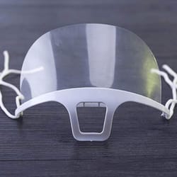 transparent spit guard mask for food hygiene & sneeze protection