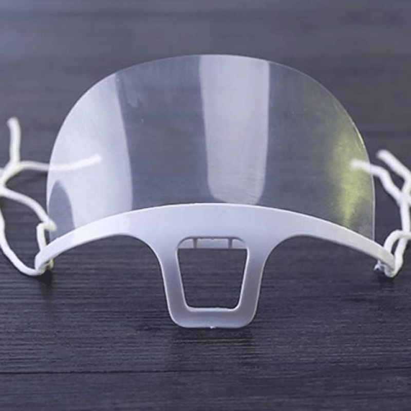 Transparent Spit Guard Mask for Food Hygiene & Sneeze Protection