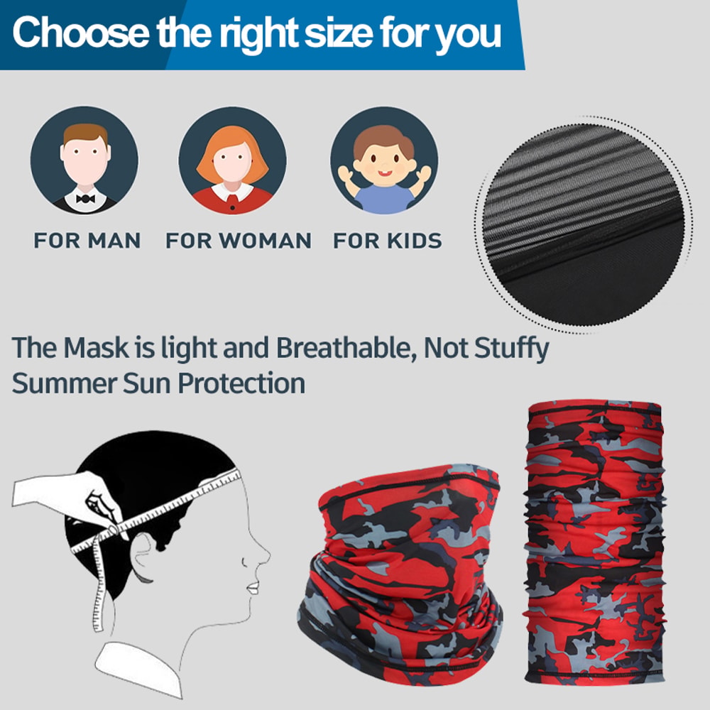 Premium Breathable UV Cycling Face Mask Sweat Wicking Neck Gaiter 3