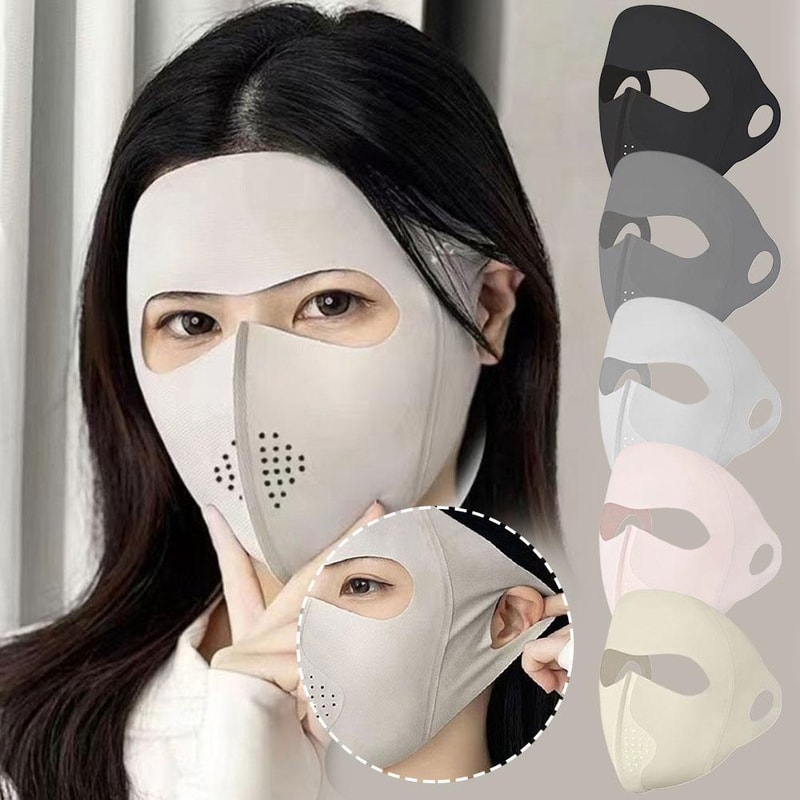Cooling Ice Silk Full Face Sun Protection Mask For Men Women 1