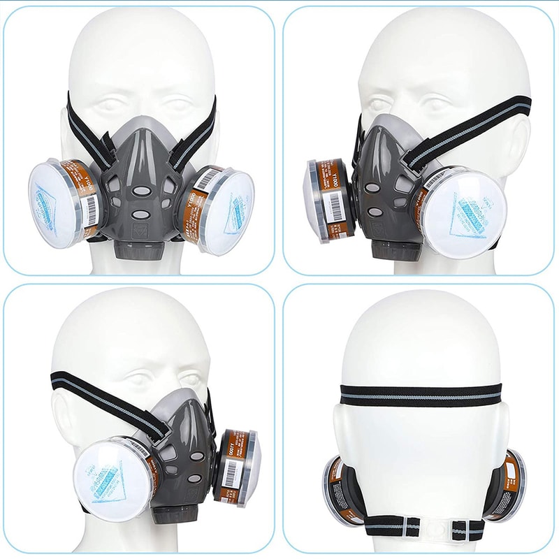 Premium Dual Filter Chemical Respirator Dust Mask for Work & Safety