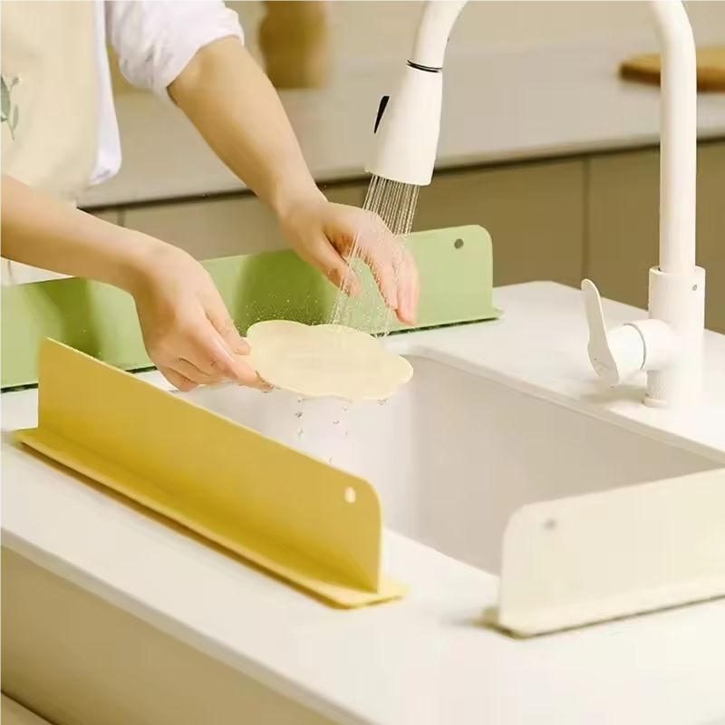 Silicone Sink Splash Guard Anti Splash Kitchen Water Dam 4
