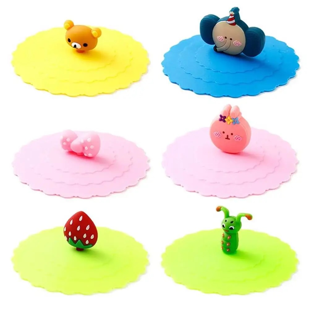 Reusable Silicone Mug Lids Anti Dust Coffee Cup Covers 6