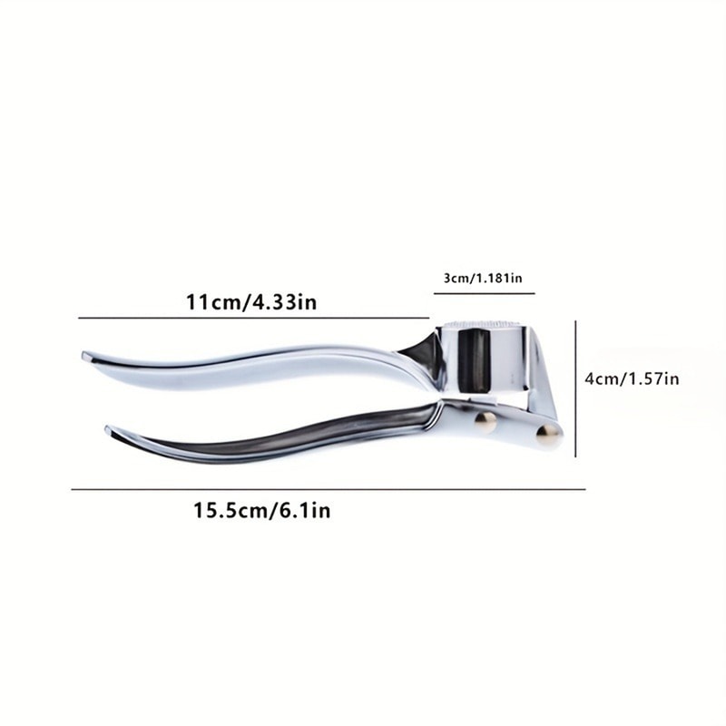Heavy Duty Garlic Press & Kitchen Multi Tool Durable Aluminum