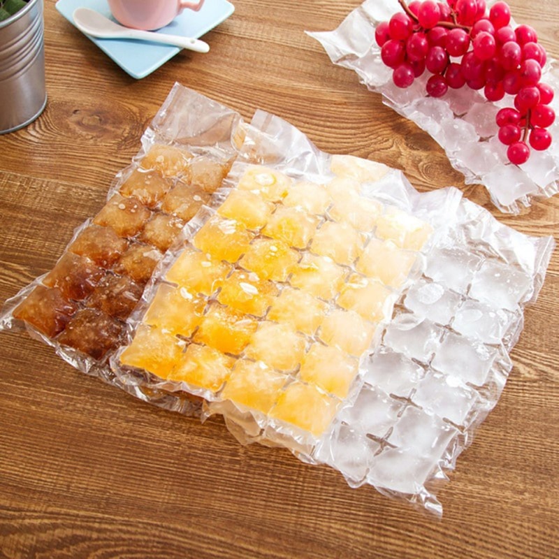 Disposable Ice Cube Bags Easy Frozen Ice Mold for Drinks