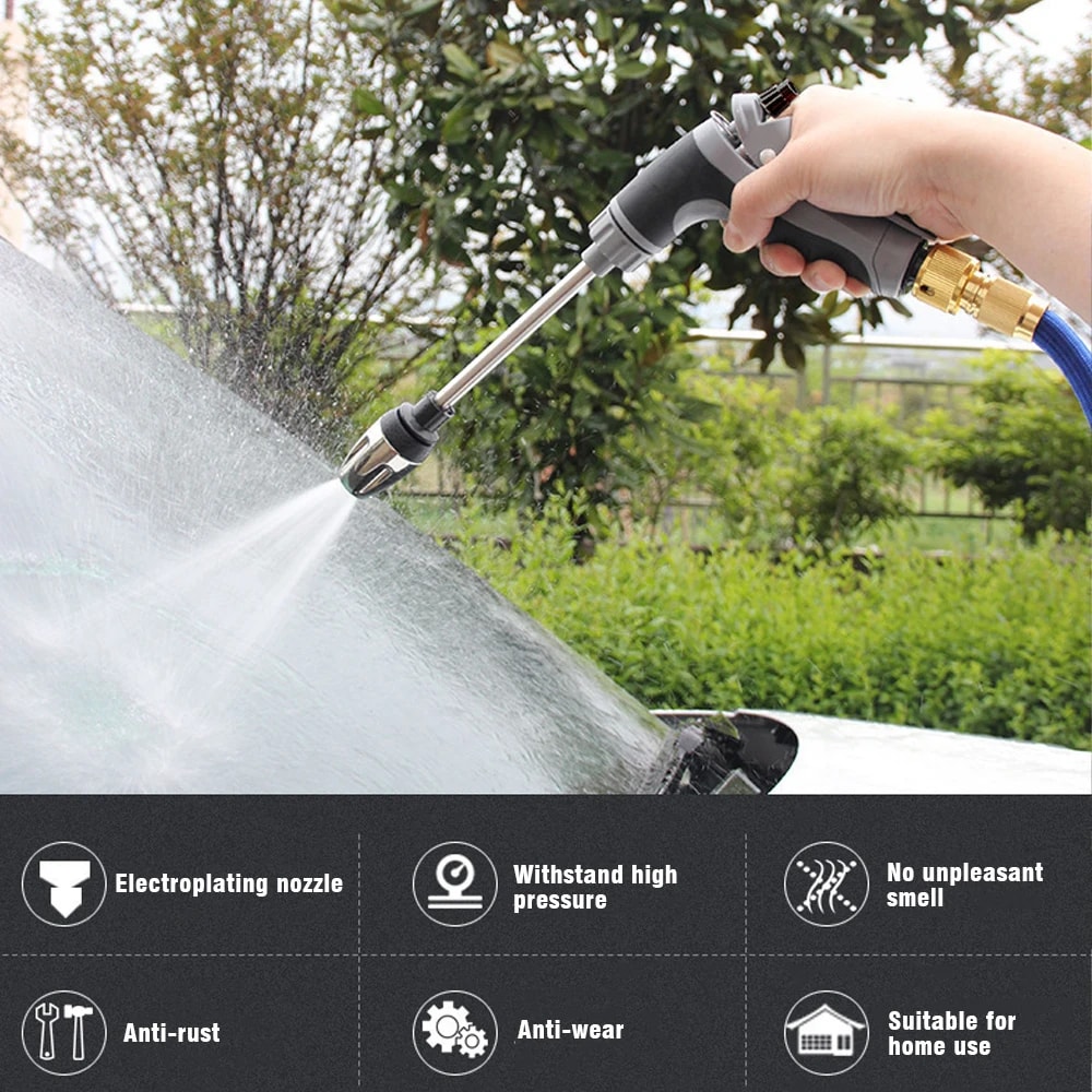 TurboJet High Pressure Car Wash Spray Gun with Metal Extension Wand