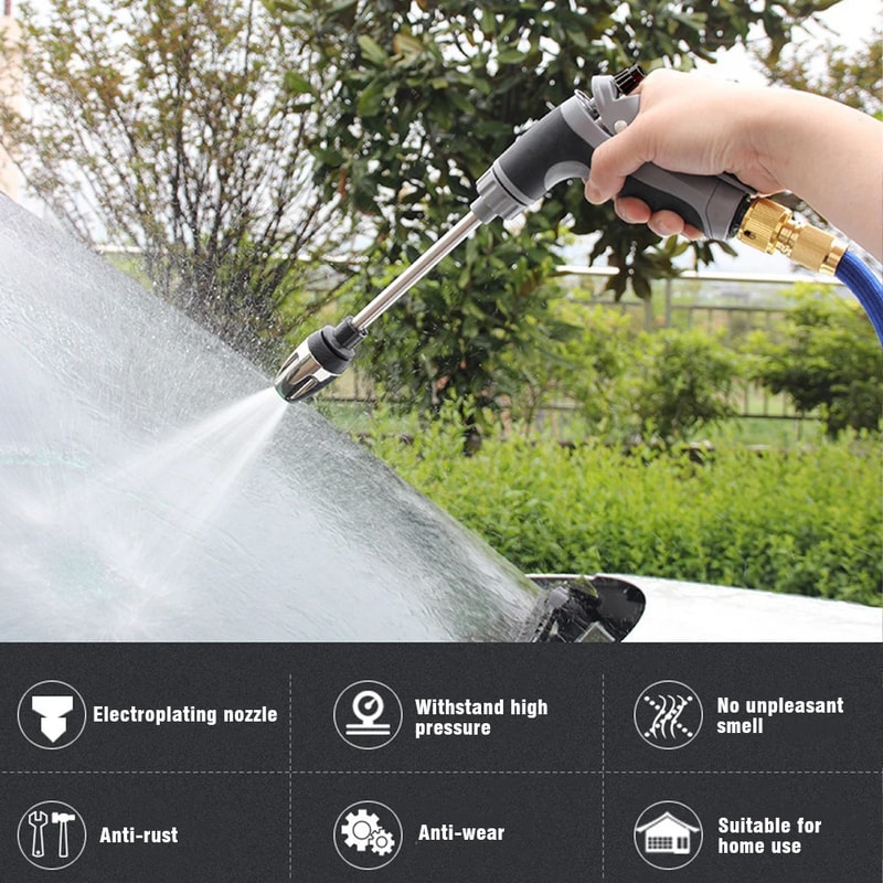 TurboJet High Pressure Car Wash Spray Gun with Metal Extension Wand