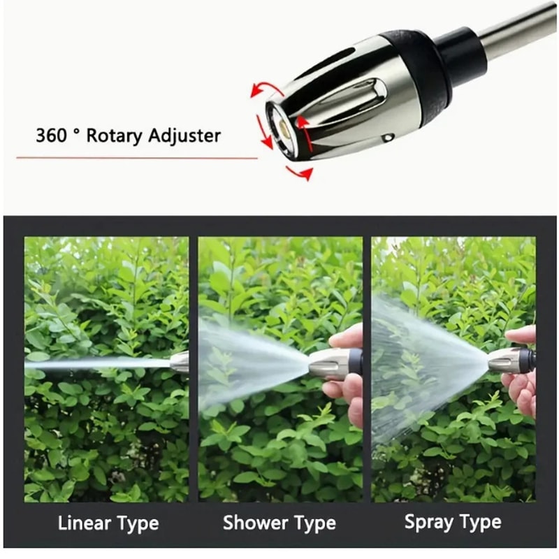 TurboJet High Pressure Car Wash Spray Gun with Metal Extension Wand
