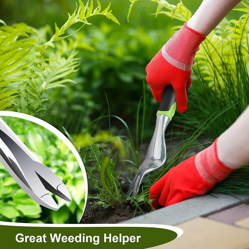 ErgoGrip Hand Weeder Tool for Easy Root Removal and Garden Transplanting
