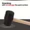 EcoGrip Rubber Mallet Hammer With Wooden Handle For Camping Flooring Woodworking 5