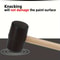 EcoGrip Rubber Mallet Hammer With Wooden Handle For Camping Flooring Woodworking 5