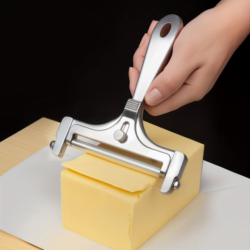 Adjustable Cheese Slicer for Perfect Even Cuts Stainless Steel Cheese Cutter for Kitchen & Charcuterie