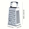 Sided Stainless Steel Box Grater for Cheese, Vegetables & Kitchen Prep