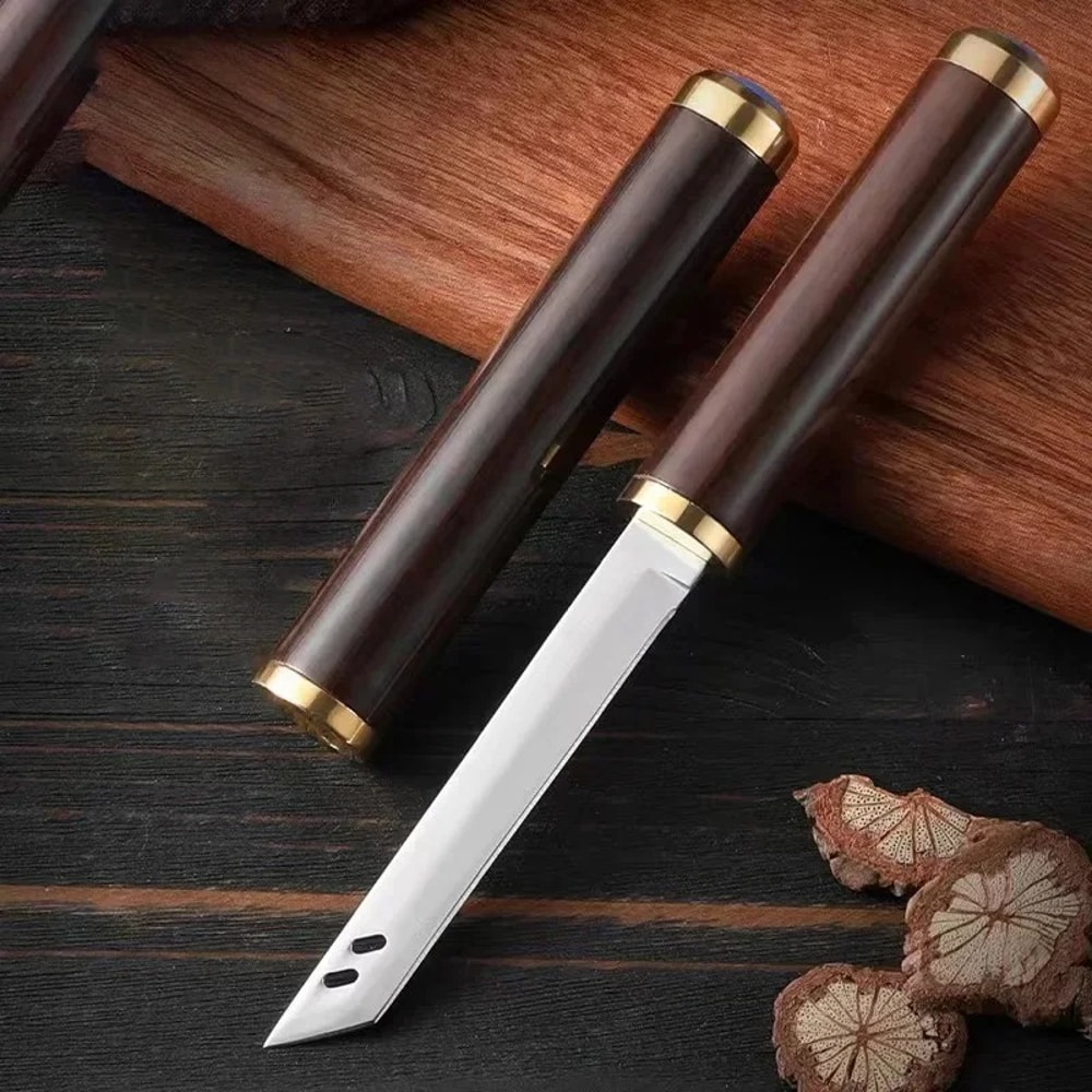 Portable EDC Pocket Knife Stainless Steel Steak & BBQ Cutting Knife