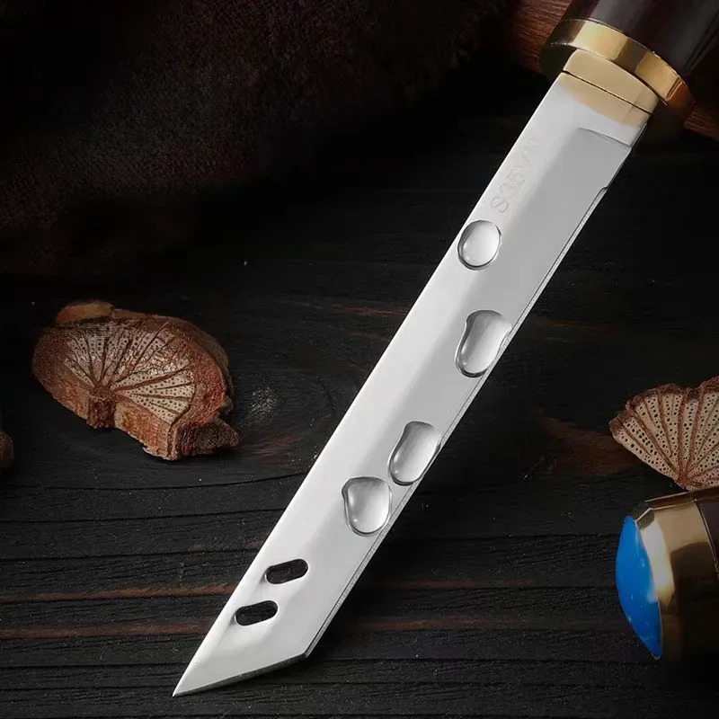 Portable EDC Pocket Knife Stainless Steel Steak & BBQ Cutting Knife