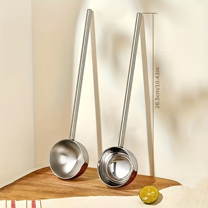 Piece Stainless Steel Soup Ladle Set With Long Heat Resistant Handles For Cooking Serving 6