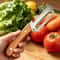 Wood Handle Vegetable Peeler & Fruit Slicer for Smooth, Effortless Kitchen Prep