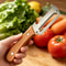 Wood Handle Vegetable Peeler & Fruit Slicer for Smooth, Effortless Kitchen Prep