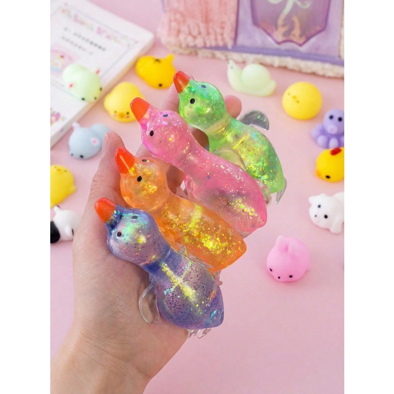 Crystal Glitter Squishy Animal Toy Soft Slow Rebound Stress Relief Toy for Kids & Adults