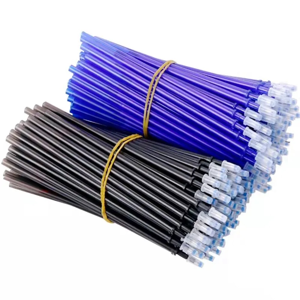 Reusable Erasable Gel Pen Refills Blue Black Ink Set for School and Office