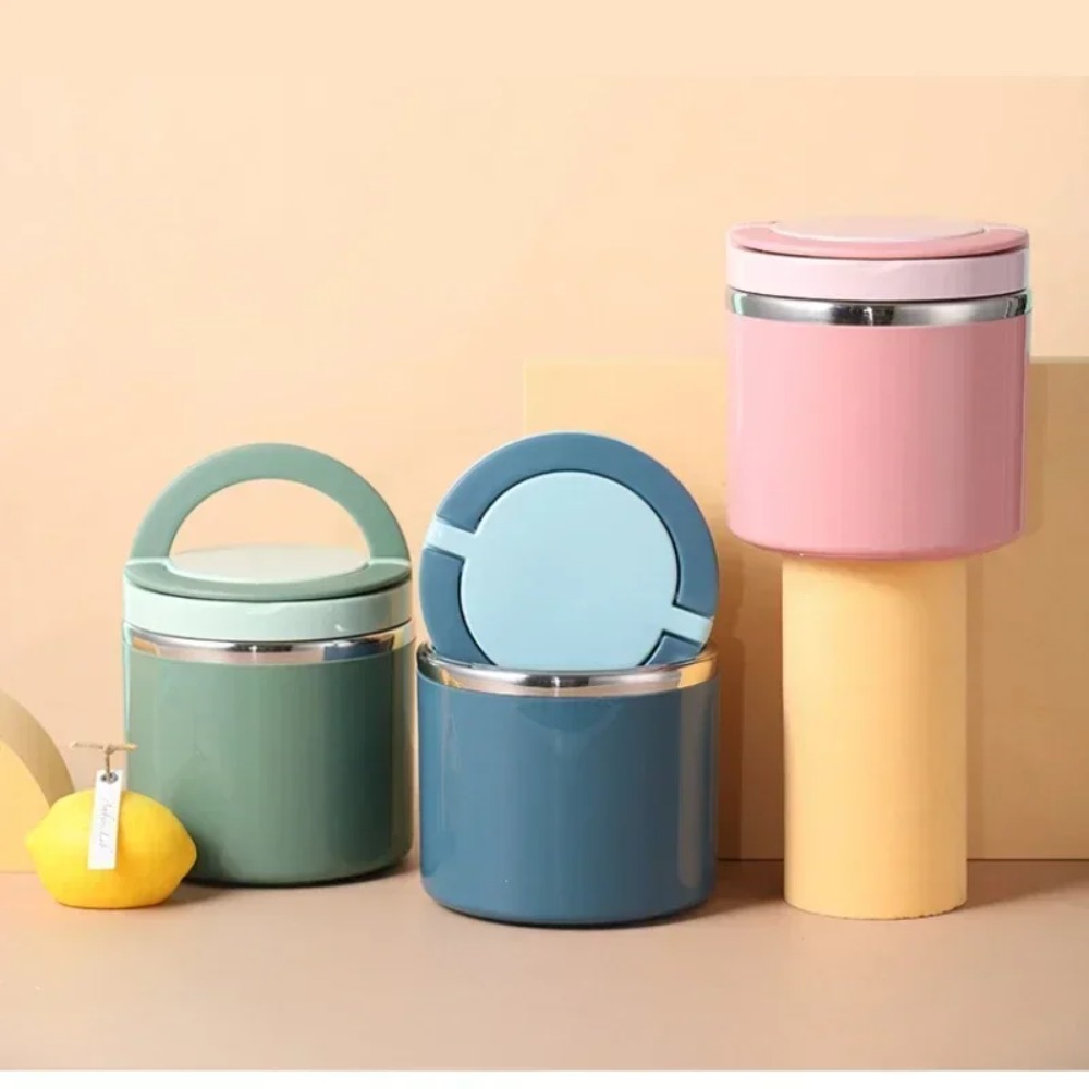 ThermoCarry Stainless Steel Vacuum Food Jar With Handle For Hot Meals Soup 5