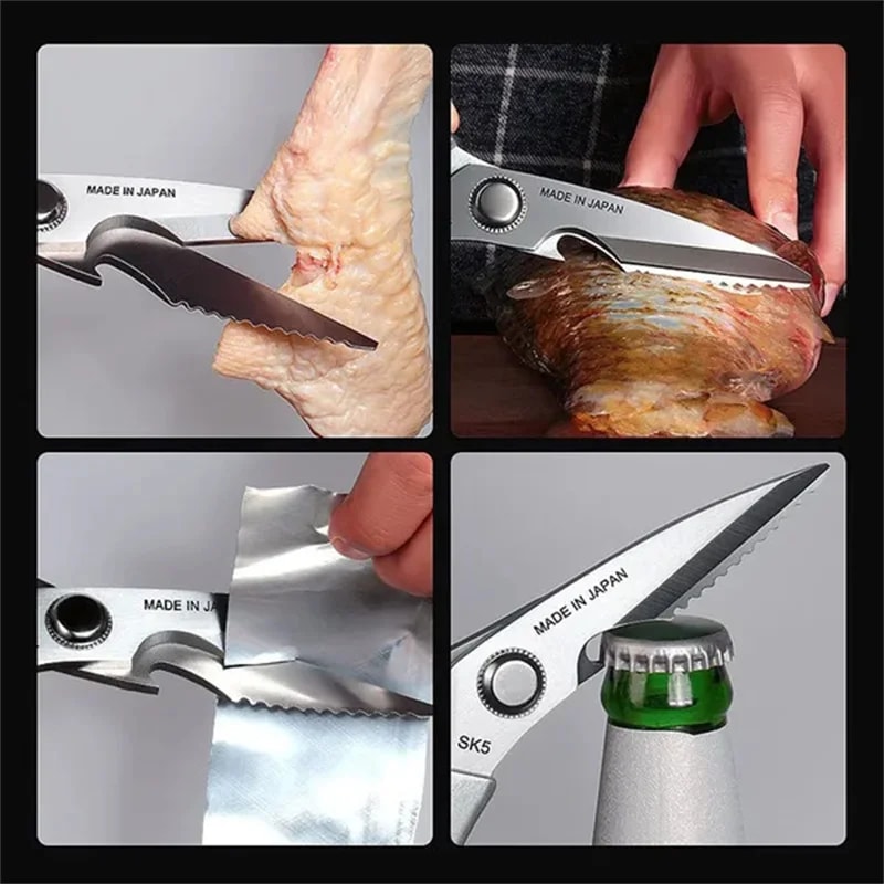 Professional Poultry Seafood Kitchen Shears Stainless Steel Heavy Duty Bone Cutting Scissors 1