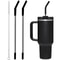 Silicone Tip Stainless Steel Replacement Straws For Stanley Tumblers With Cleaning Brush 0