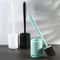 QuickDry Silicone Toilet Brush & Holder Set for Deep Bathroom Cleaning