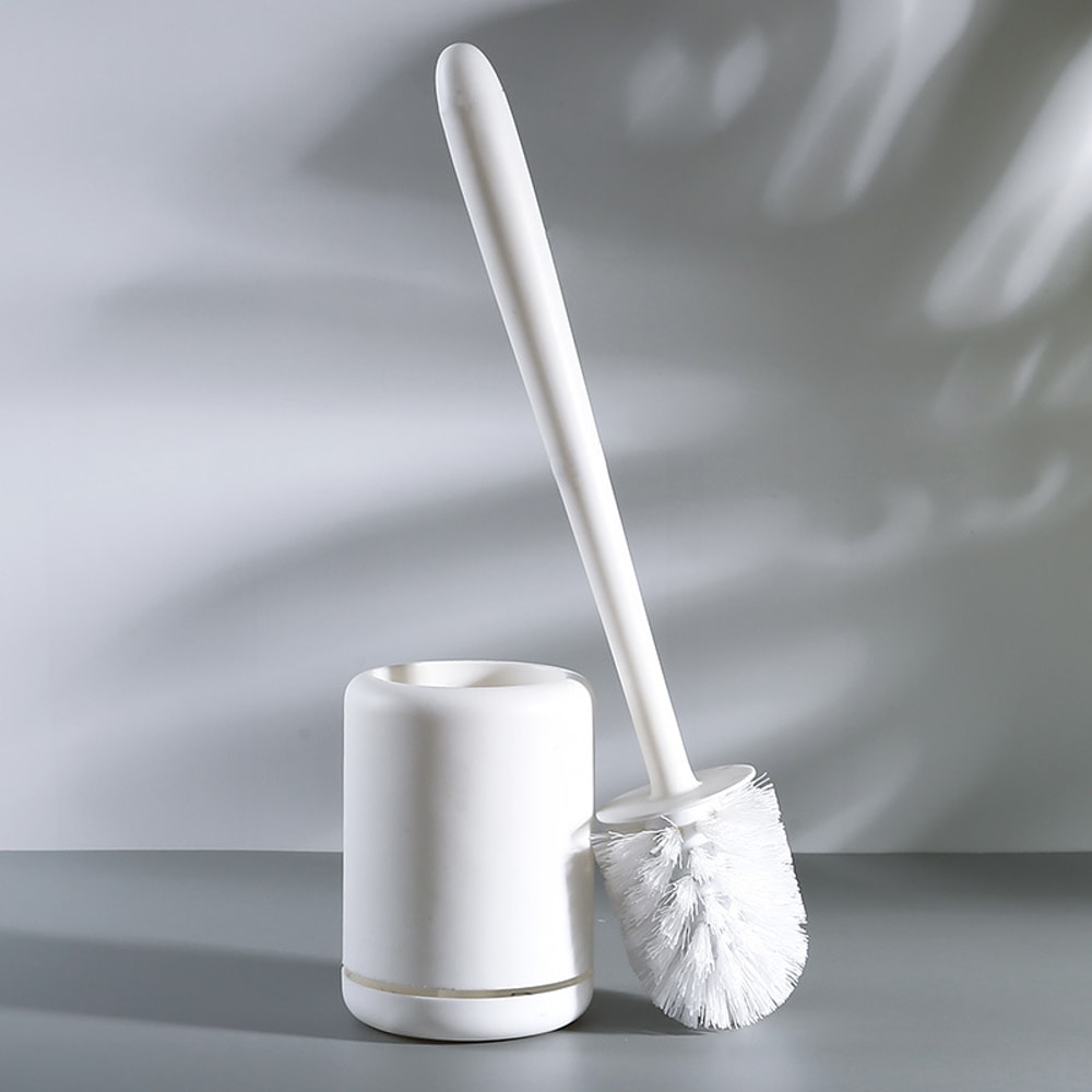 QuickDry Silicone Toilet Brush & Holder Set for Deep Bathroom Cleaning