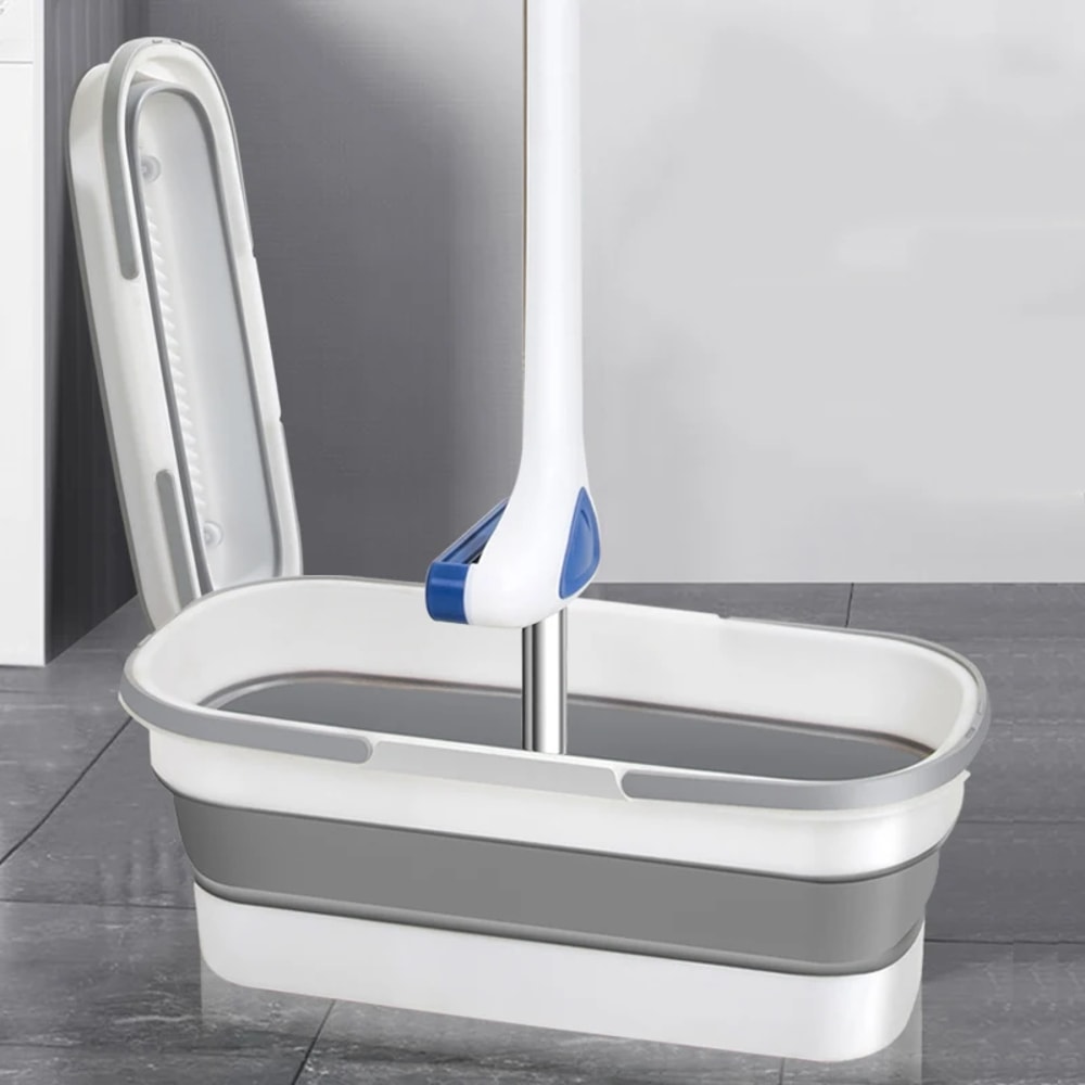 Collapsible Mop Bucket & Laundry Basket with Handle Large Foldable Cleaning Bucket for Home Use