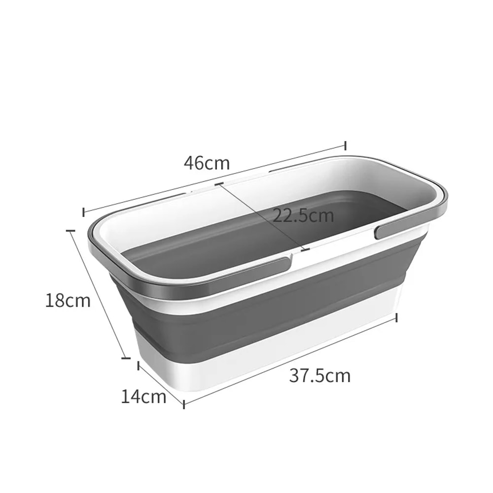 Collapsible Mop Bucket & Laundry Basket with Handle Large Foldable Cleaning Bucket for Home Use