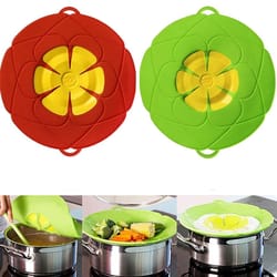 flowerguard silicone spill stopper lid for pots & pans
