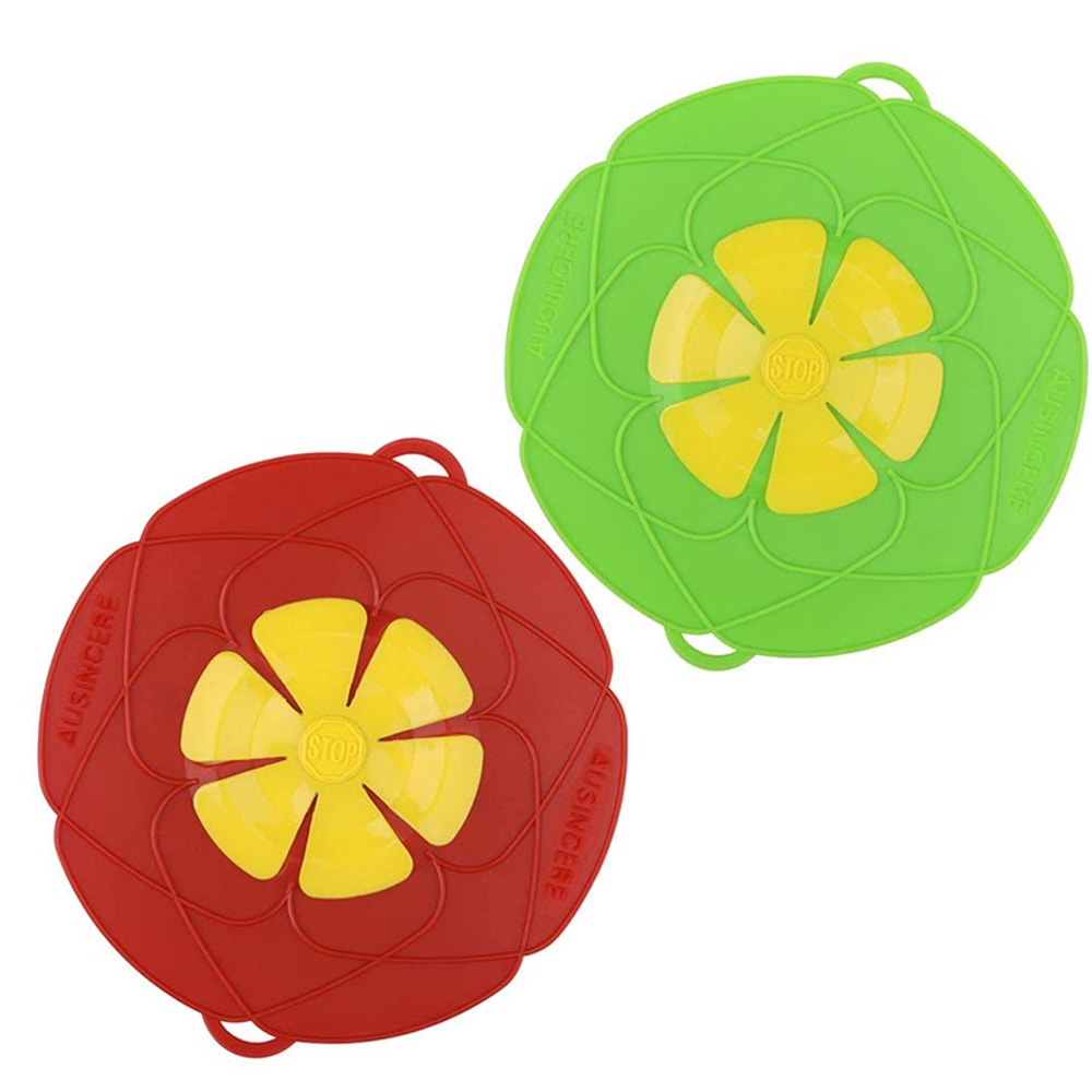 FlowerGuard Silicone Spill Stopper Lid for Pots & Pans