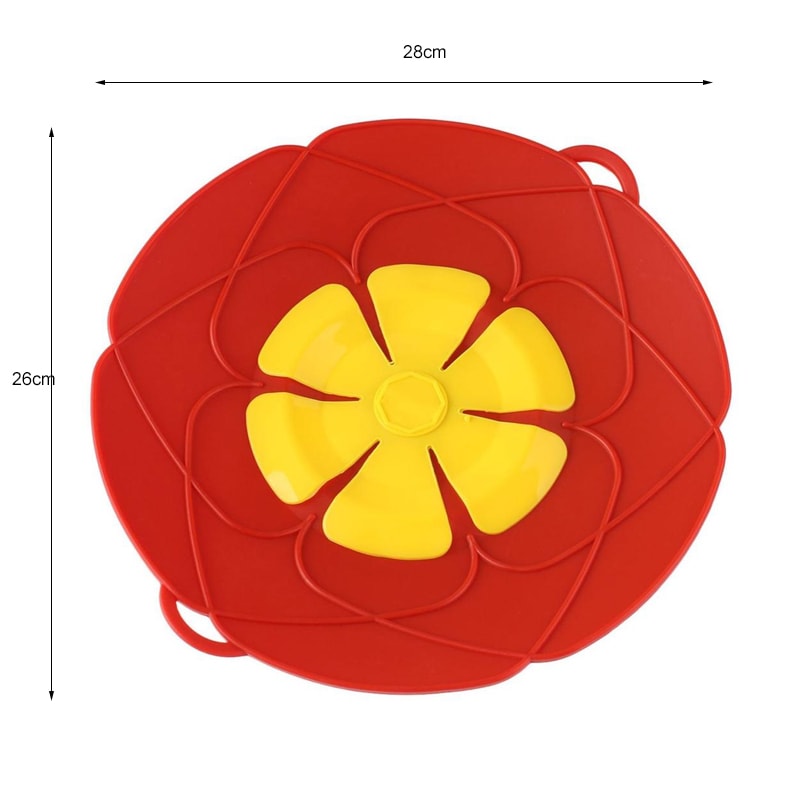 FlowerGuard Silicone Spill Stopper Lid for Pots & Pans